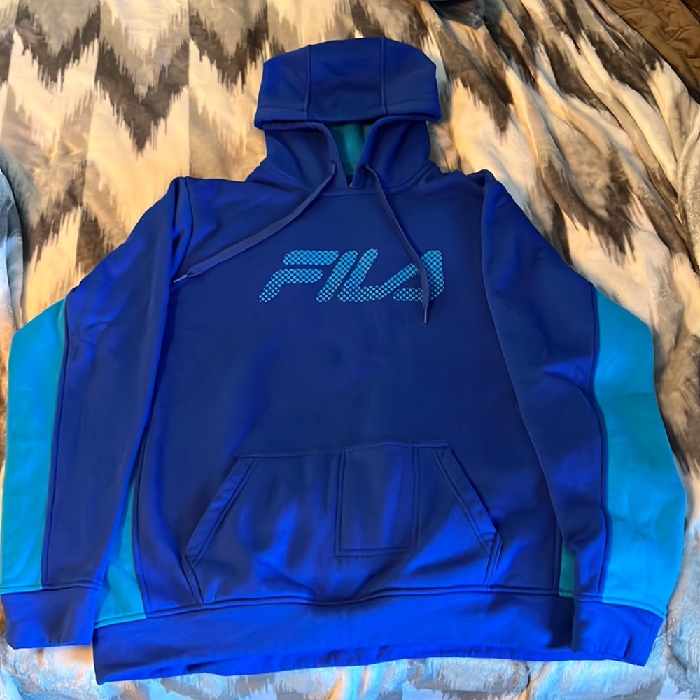 FILA hoodie dark blue/ light blue